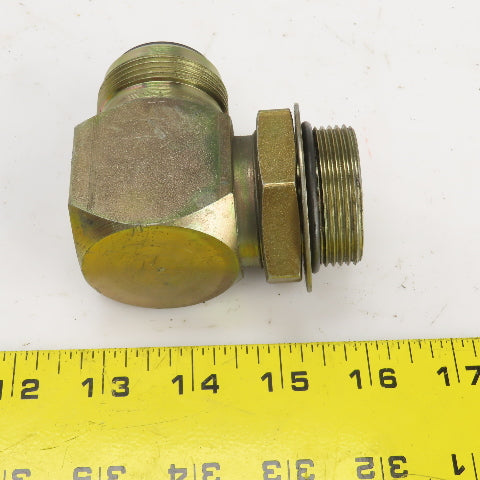 Airway 1-1/4" (-20) Male JIC Flare Sealed Seat x 1-1/4" ORB 90° Hydraulic Elbow