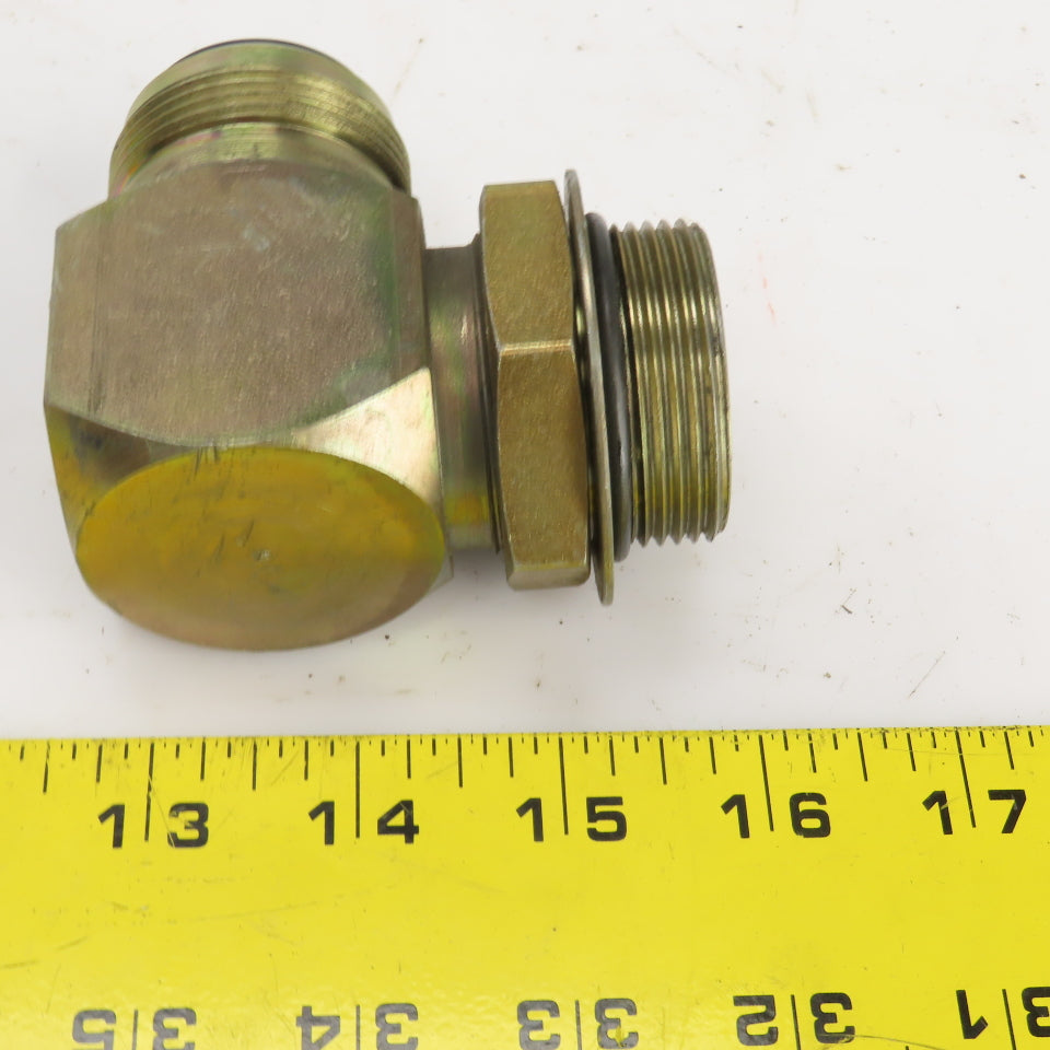 Airway 1-1/4" (-20) Male JIC Flare Sealed Seat x 1-1/4" ORB 90° Hydraulic Elbow