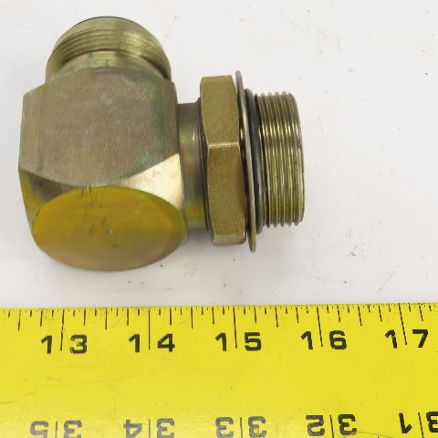 Airway 1-1/4" (-20) Male JIC Flare Sealed Seat x 1-1/4" ORB 90° Hydraulic Elbow