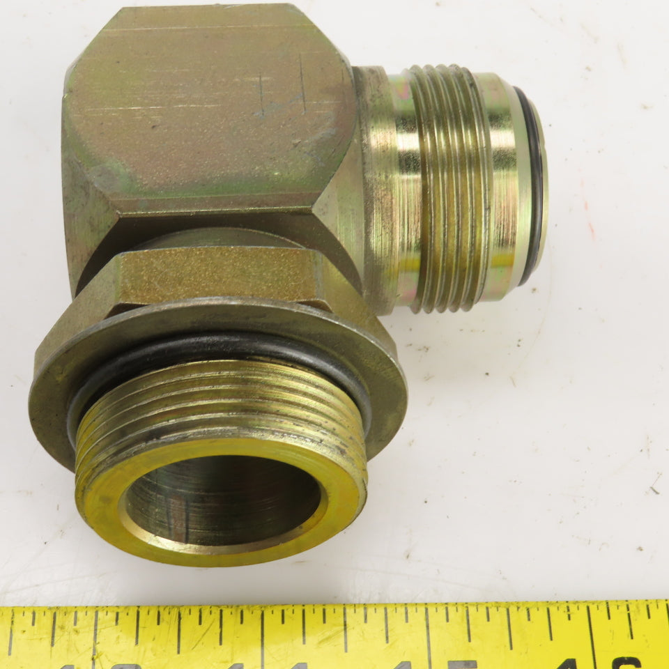 Airway 1-1/4" (-20) Male JIC Flare Sealed Seat x 1-1/4" ORB 90° Hydraulic Elbow