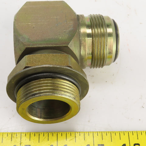 Airway 1-1/4" (-20) Male JIC Flare Sealed Seat x 1-1/4" ORB 90° Hydraulic Elbow