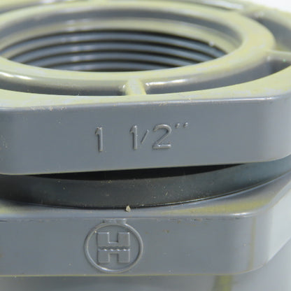 Hayward 1-1/2"-1-1/2" FPT Bulkhead tank Fitting Schedule 80 Gray PVC