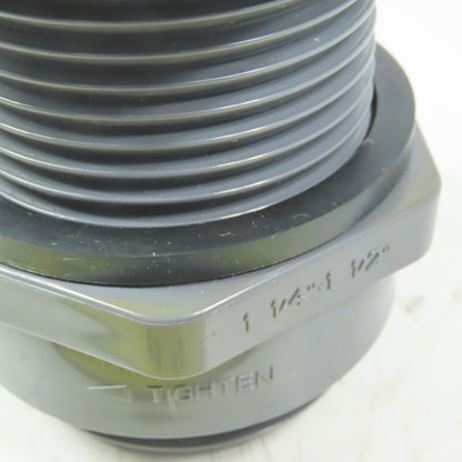 Hayward 1-1/2"-1-1/2" FPT Bulkhead tank Fitting Schedule 80 Gray PVC