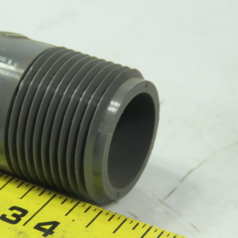 1" MPT x3" Pipe Nipple Schedule 80 Gray PVC Lot of 19