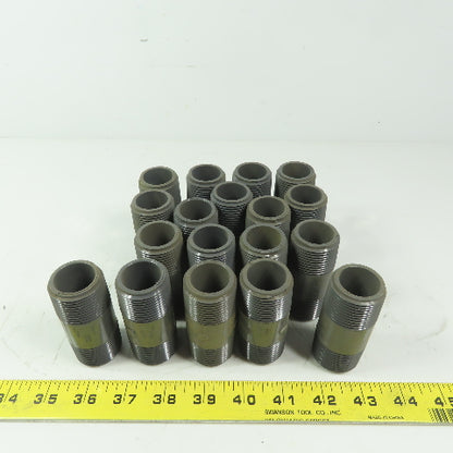 1" MPT x3" Pipe Nipple Schedule 80 Gray PVC Lot of 19