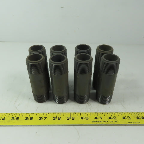 1" MPT x4" Pipe Nipple Schedule 80 Gray PVC Lot of 8