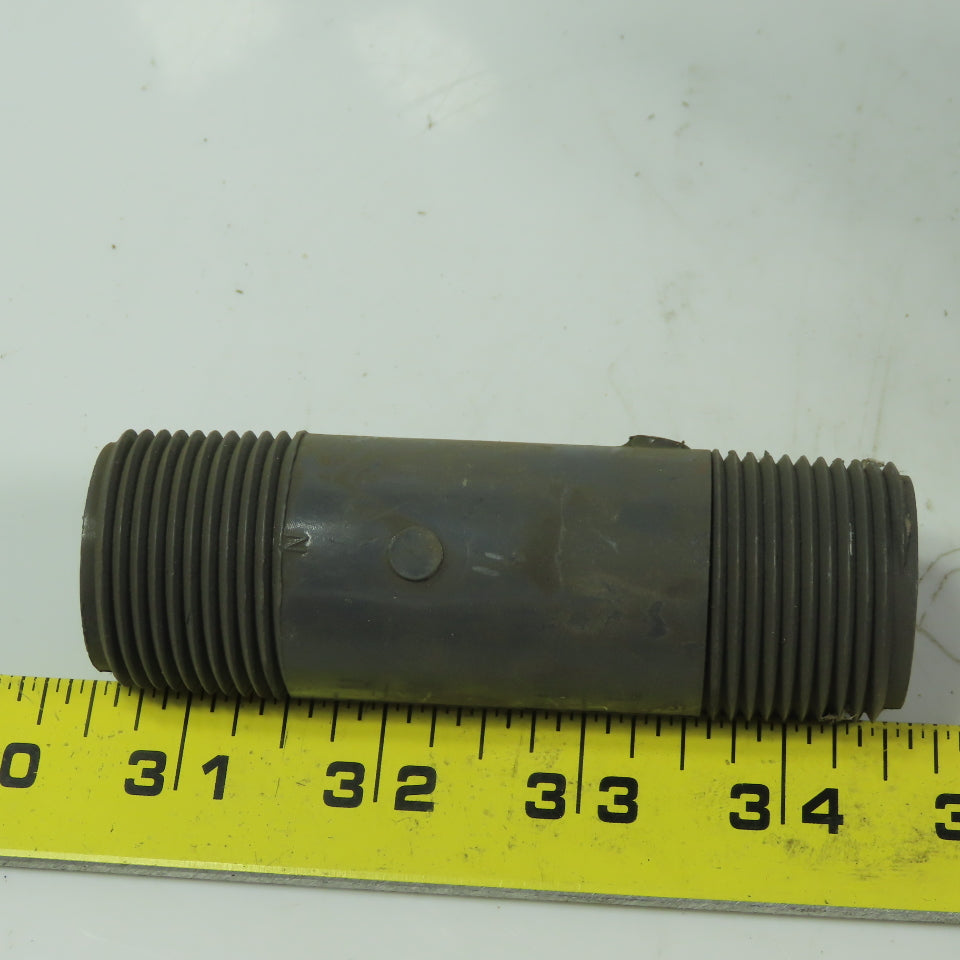 1" MPT x4" Pipe Nipple Schedule 80 Gray PVC Lot of 8
