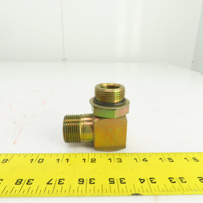 1" (-16) Male NPSM Flare Seat x 1" (-16) ORB Male 90° Hydraulic Elbow