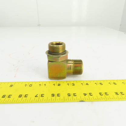 1" (-16) Male NPSM Flare Seat x 1" (-16) ORB Male 90° Hydraulic Elbow