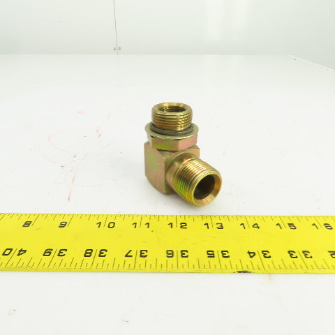 1" (-16) Male NPSM Flare Seat x 1" (-16) ORB Male 90° Hydraulic Elbow