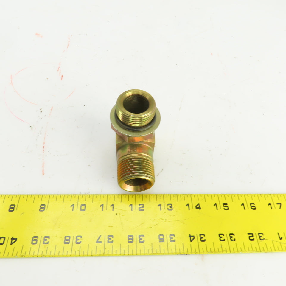 1" (-16) Male NPSM Flare Seat x 1" (-16) ORB Male 90° Hydraulic Elbow