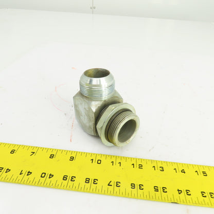 1-1/2" (-24) Male JIC Flare x 1-1/2" (-24) ORB Male 90° Hydraulic Elbow Fitting
