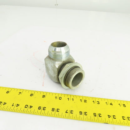 1-1/2" (-24) Male JIC Flare x 1-1/2" (-24) ORB Male 90° Hydraulic Elbow Fitting