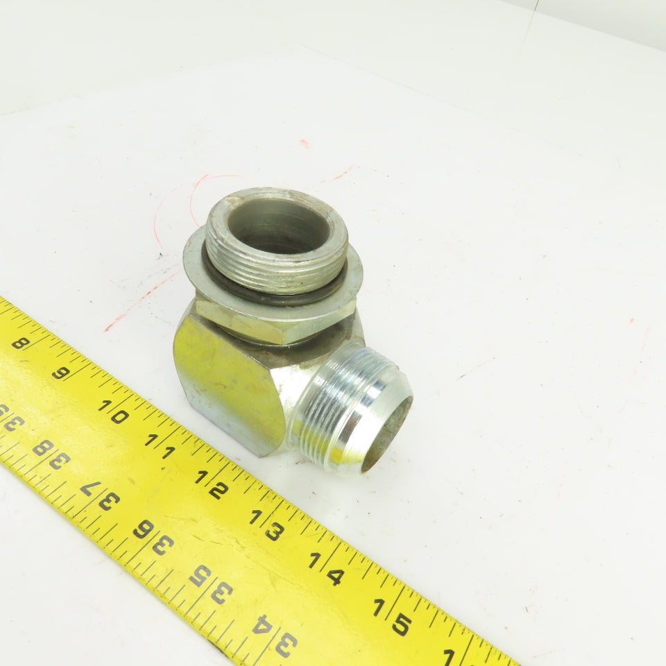 1-1/2" (-24) Male JIC Flare x 1-1/2" (-24) ORB Male 90° Hydraulic Elbow Fitting