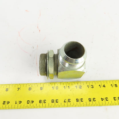 1-1/2" (-24) Male JIC Flare x 1-1/2" (-24) ORB Male 90° Hydraulic Elbow Fitting