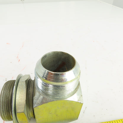 1-1/2" (-24) Male JIC Flare x 1-1/2" (-24) ORB Male 90° Hydraulic Elbow Fitting