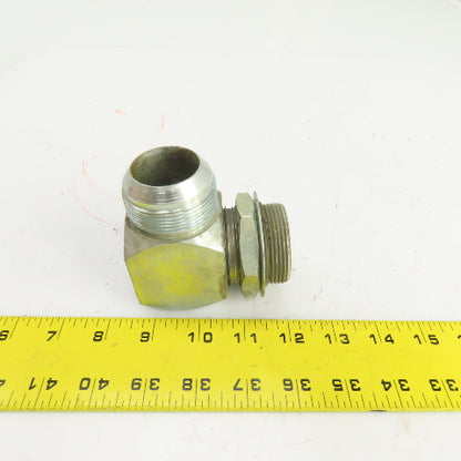 1-1/2" (-24) Male JIC Flare x 1-1/2" (-24) ORB Male 90° Hydraulic Elbow Fitting