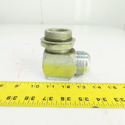 1-1/2" (-24) Male JIC Flare x 1-1/2" (-24) ORB Male 90° Hydraulic Elbow Fitting