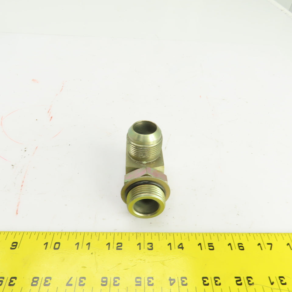1" (-16) Male JIC Flare x 1" (-16) ORB Male 90° Hydraulic Elbow Fitting