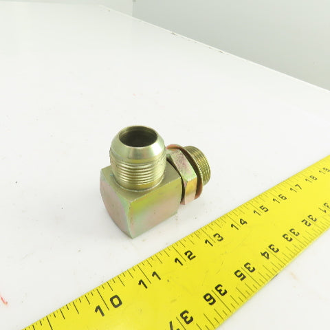 1" (-16) Male JIC Flare x 1" (-16) ORB Male 90° Hydraulic Elbow Fitting