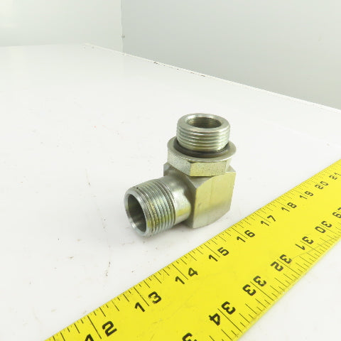 1" (-16) Male N.P.S.M x 1" (-16) ORB Male 90° Hydraulic Elbow Fitting