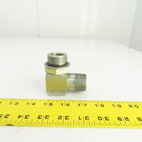 1" (-16) Male N.P.S.M x 1" (-16) ORB Male 90° Hydraulic Elbow Fitting