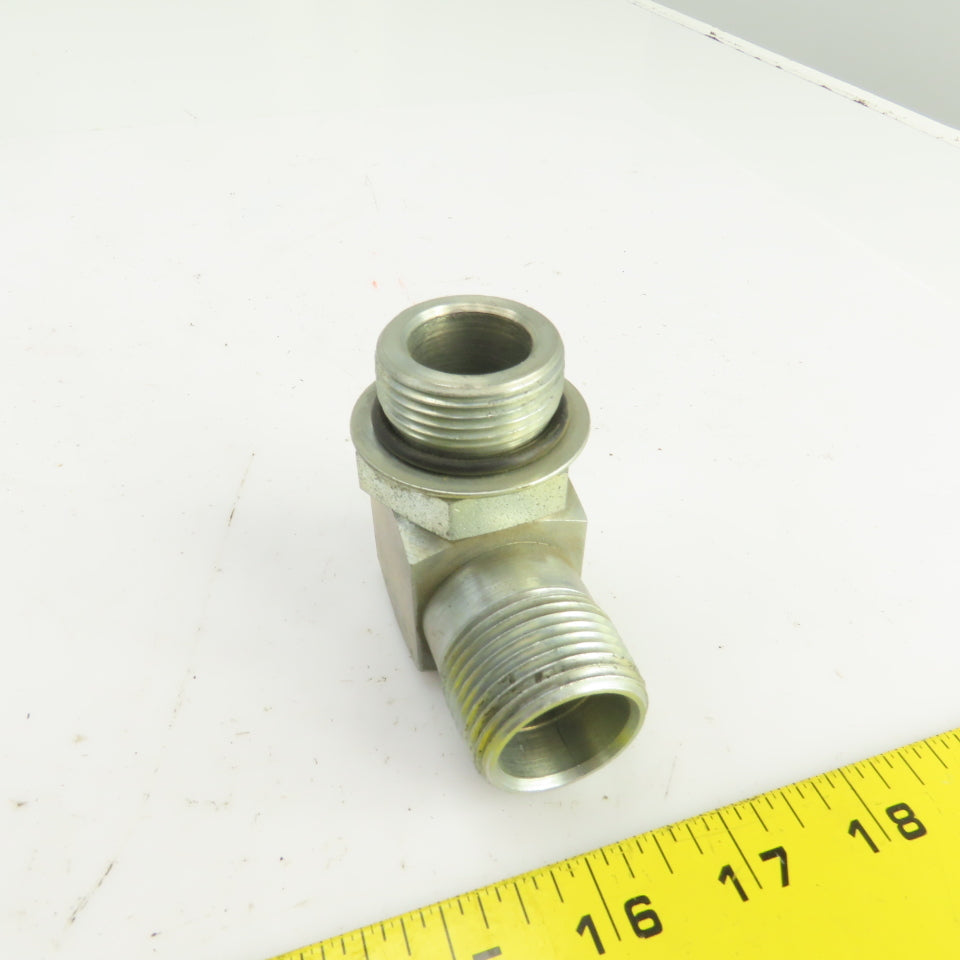 1" (-16) Male N.P.S.M x 1" (-16) ORB Male 90° Hydraulic Elbow Fitting