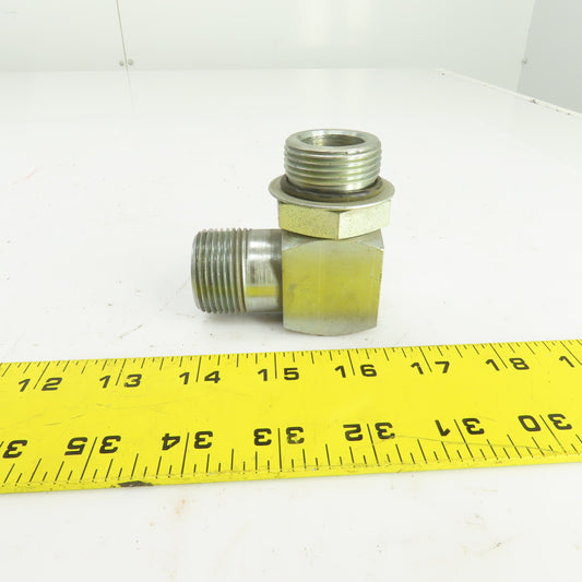 1" (-16) Male N.P.S.M x 1" (-16) ORB Male 90° Hydraulic Elbow Fitting