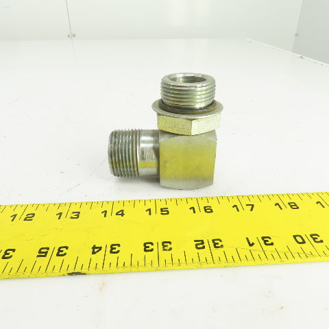 1" (-16) Male N.P.S.M x 1" (-16) ORB Male 90° Hydraulic Elbow Fitting