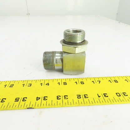 1" (-16) Male N.P.S.M x 1" (-16) ORB Male 90° Hydraulic Elbow Fitting