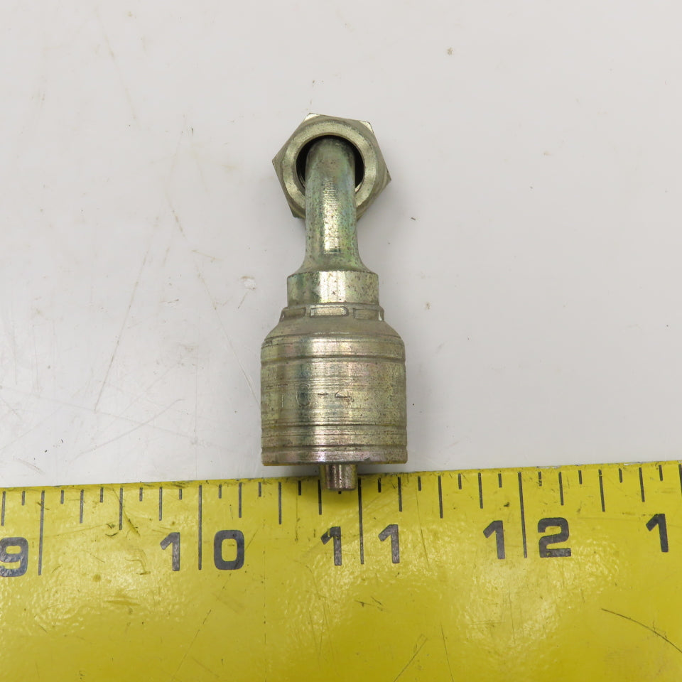 Aeroquip 1/4" (-4) JIC Female ORS x 1/4" (-4) Hose Crimp 90-? Elbow Fitting