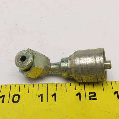 Aeroquip 1/4" (-4) JIC Female ORS x 1/4" (-4) Hose Crimp 90-? Elbow Fitting