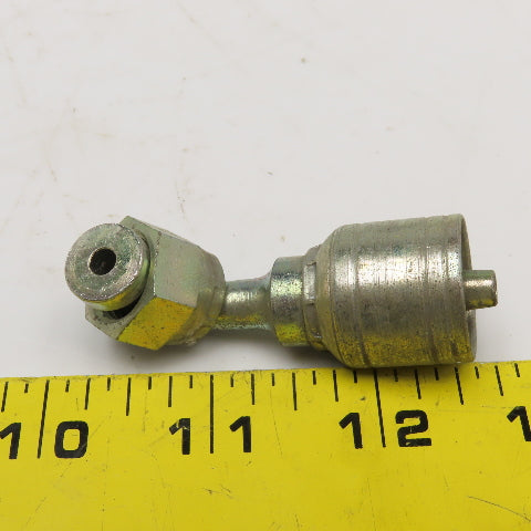 Aeroquip 1/4" (-4) JIC Female ORS x 1/4" (-4) Hose Crimp 90-? Elbow Fitting
