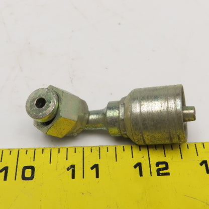 Aeroquip 1/4" (-4) JIC Female ORS x 1/4" (-4) Hose Crimp 90-? Elbow Fitting