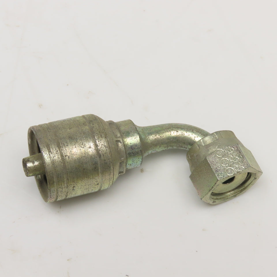 Aeroquip 1/4" (-4) JIC Female ORS x 1/4" (-4) Hose Crimp 90-? Elbow Fitting