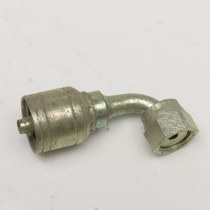 Aeroquip 1/4" (-4) JIC Female ORS x 1/4" (-4) Hose Crimp 90-? Elbow Fitting