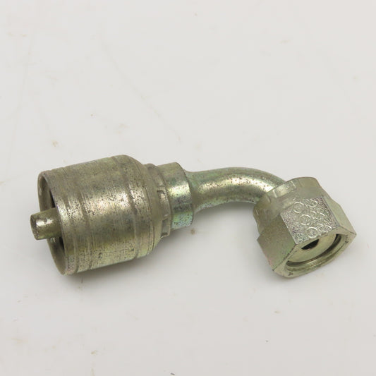 Aeroquip 1/4" (-4) JIC Female ORS x 1/4" (-4) Hose Crimp 90-? Elbow Fitting