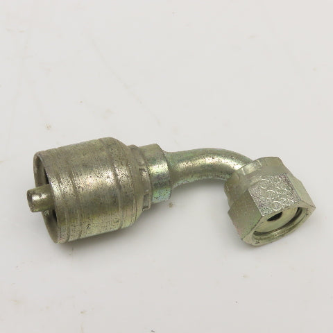 Aeroquip 1/4" (-4) JIC Female ORS x 1/4" (-4) Hose Crimp 90-? Elbow Fitting