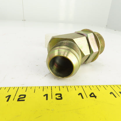 1" (-16) Male JIC Flare x 1" (-16) Male ORB Hydraulic 45° Elbow Fitting