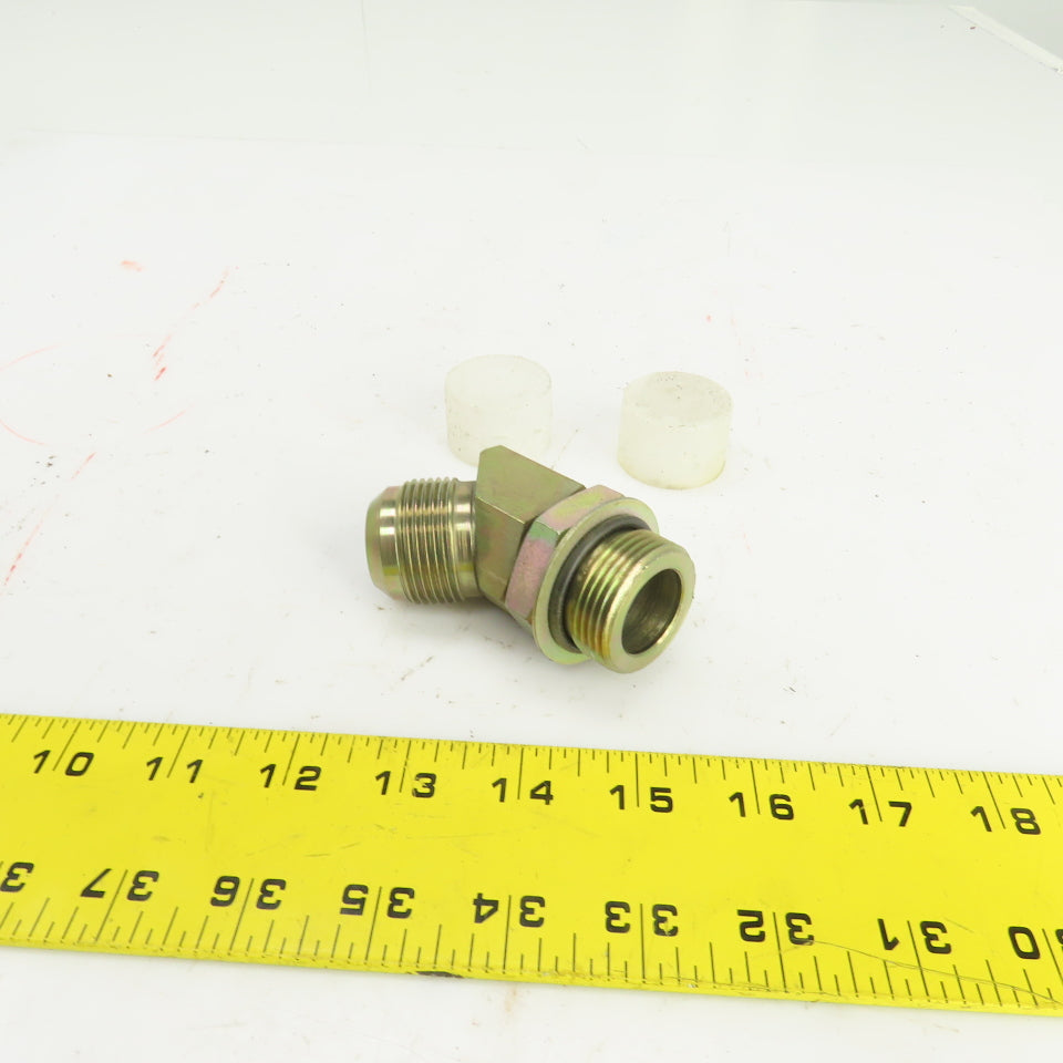 1" (-16) Male JIC Flare x 1" (-16) Male ORB Hydraulic 45° Elbow Fitting