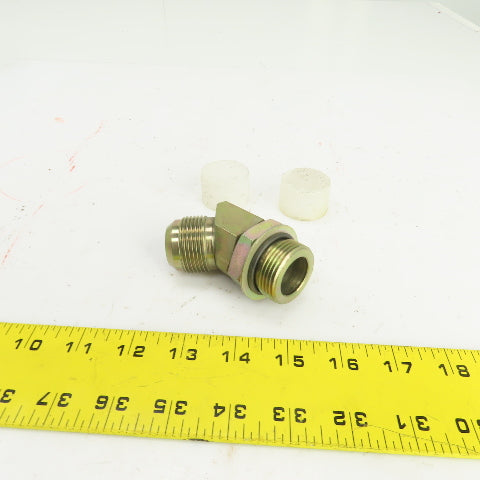 1" (-16) Male JIC Flare x 1" (-16) Male ORB Hydraulic 45° Elbow Fitting