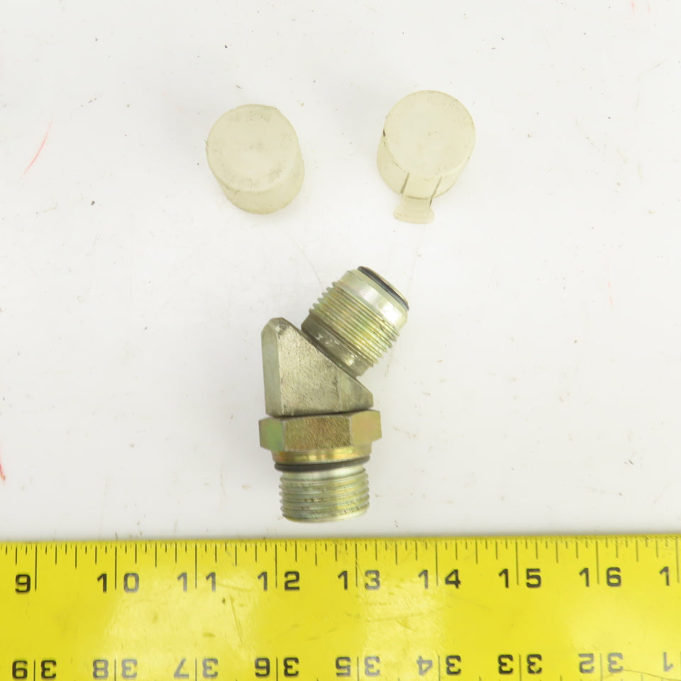 3/4"(-12) Male JIC Flare Seated Seal x 3/4" Male ORB Hydraulic 45° Elbow Fitting
