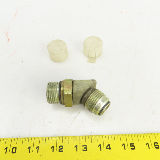 3/4"(-12) Male JIC Flare Seated Seal x 3/4" Male ORB Hydraulic 45° Elbow Fitting