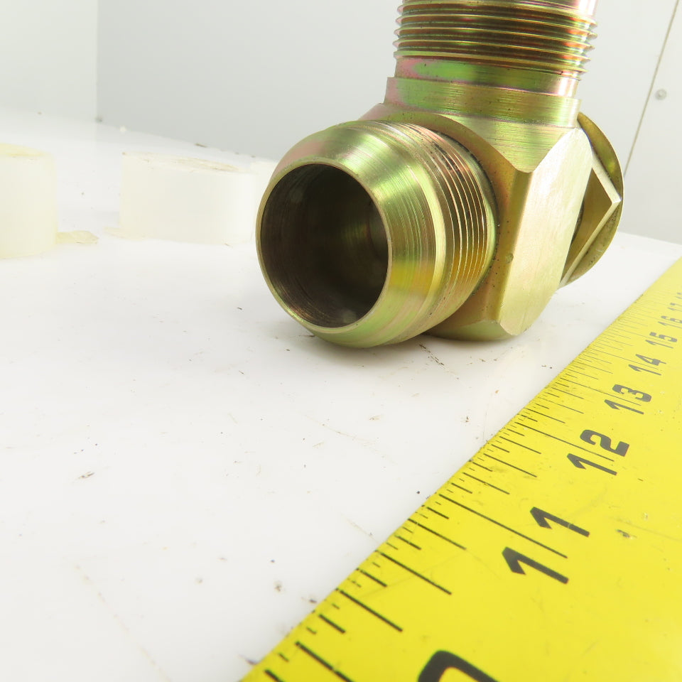 1-1/4" (-20) Male JIC Flare  x 1-1/4" (-20) ORB Hydraulic Bulk Head Run Tee