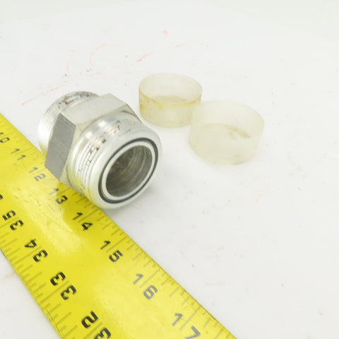 1-1/2" (-24) Male  x 1-1/2" Male Hydraulic O-Ring Flat Face Coupling