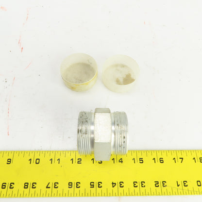 1-1/2" (-24) Male  x 1-1/2" Male Hydraulic O-Ring Flat Face Coupling