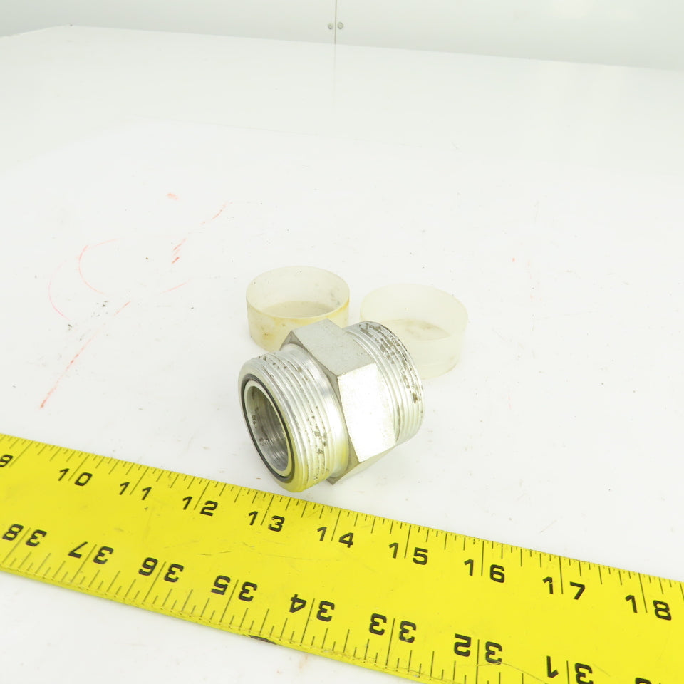 1-1/2" (-24) Male  x 1-1/2" Male Hydraulic O-Ring Flat Face Coupling