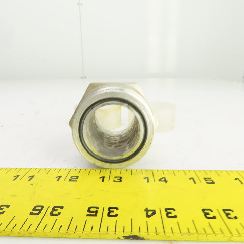 1-1/2" (-24) Male  x 1-1/2" Male Hydraulic O-Ring Flat Face Coupling