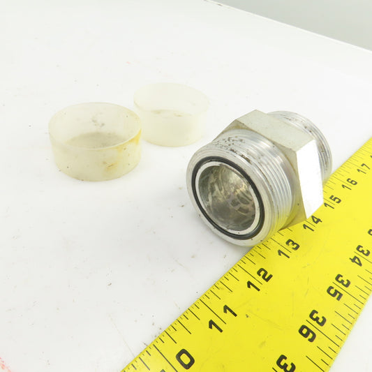 1-1/2" (-24) Male  x 1-1/2" Male Hydraulic O-Ring Flat Face Coupling