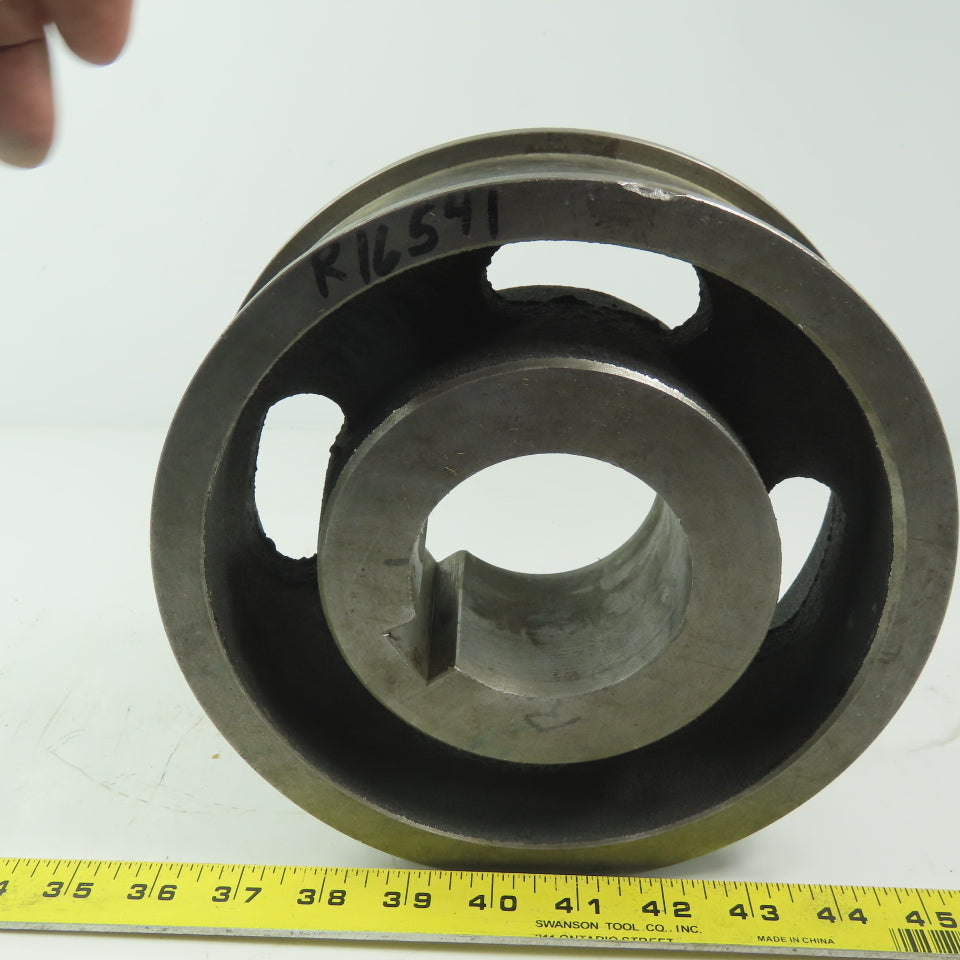 8-1/2" Diameter 2.447" Flat Faced Pulley W/Fixed 3" Keyed Bore